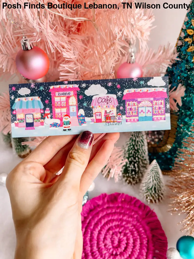 Christmas at Book Lover's Lane Bookmark: Laminated - Posh Finds