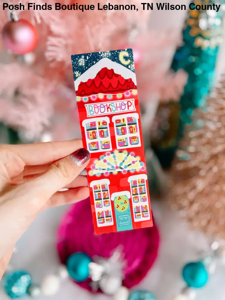 Christmas Bookshop Bookmark: Laminated - Posh Finds