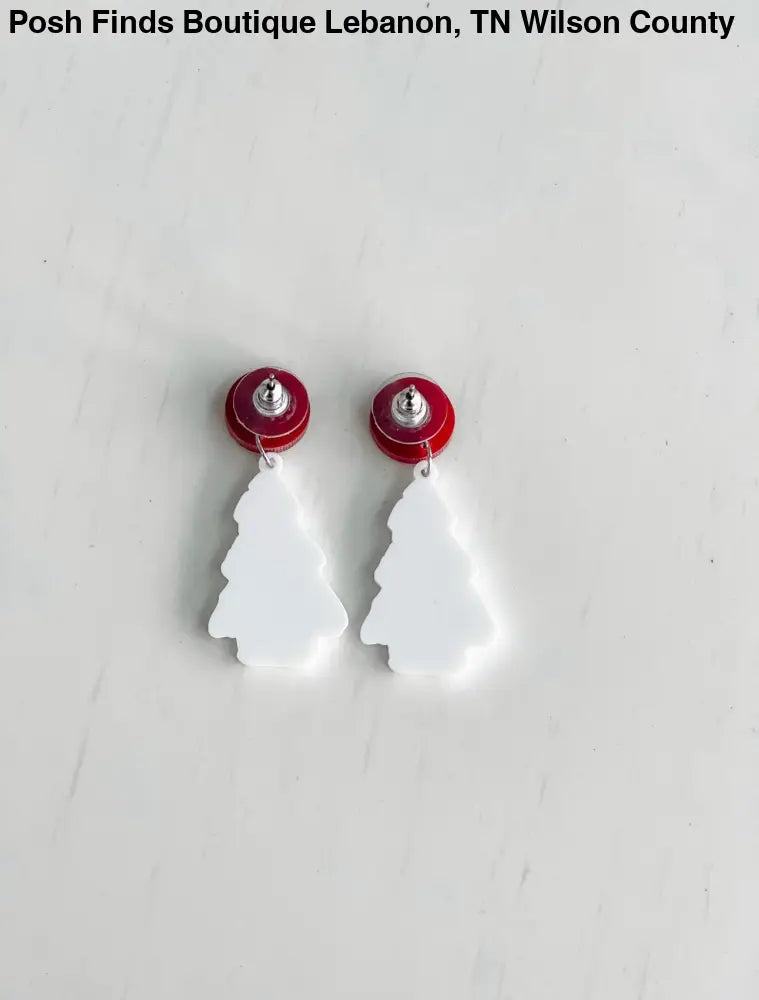 Christmas Tree Snack Dangle Earrings - Posh Finds