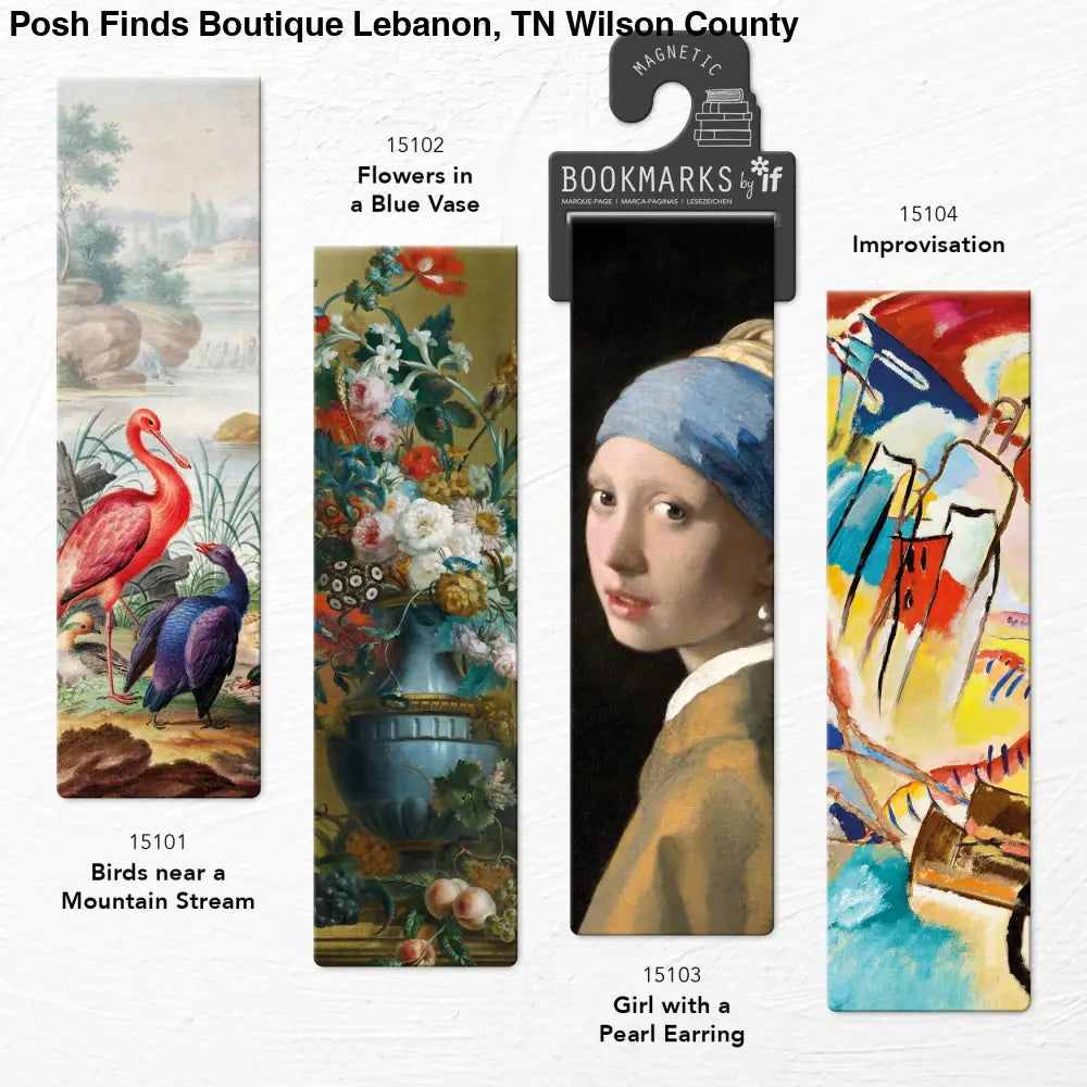 Classics Bookmarks: Flowers in a Blue Vase - Posh Finds