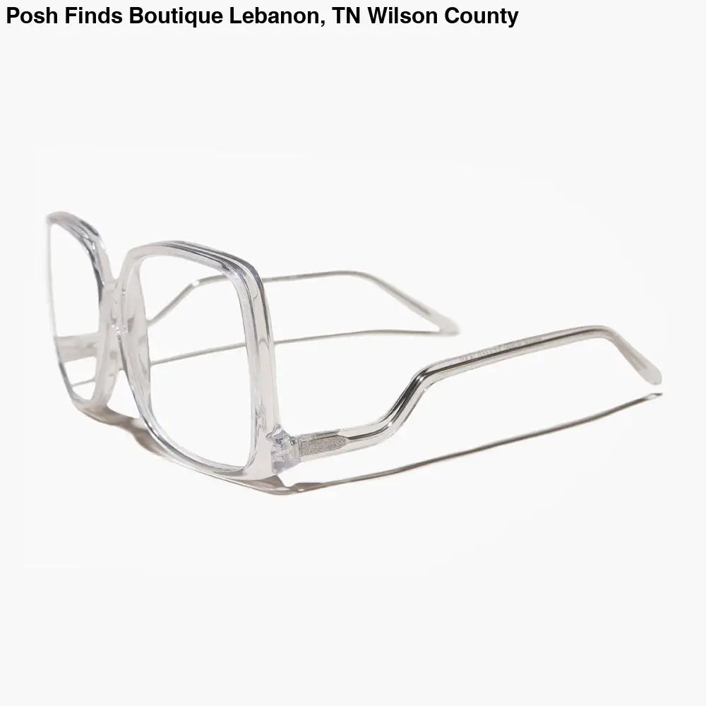 Clear Oversized Reader or Bifocal Glasses - Mia: Clear - Bifocal / 3.00 - Posh Finds