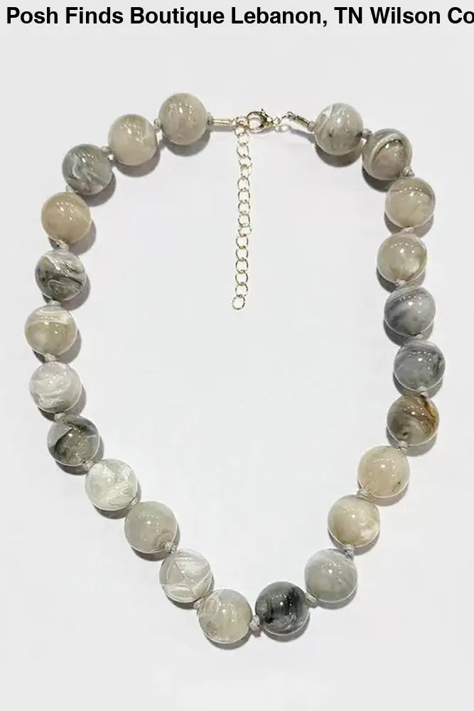 Colorful Resin Bead Necklace - Accessories