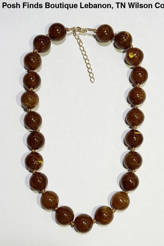 Colorful Resin Bead Necklace - Accessories