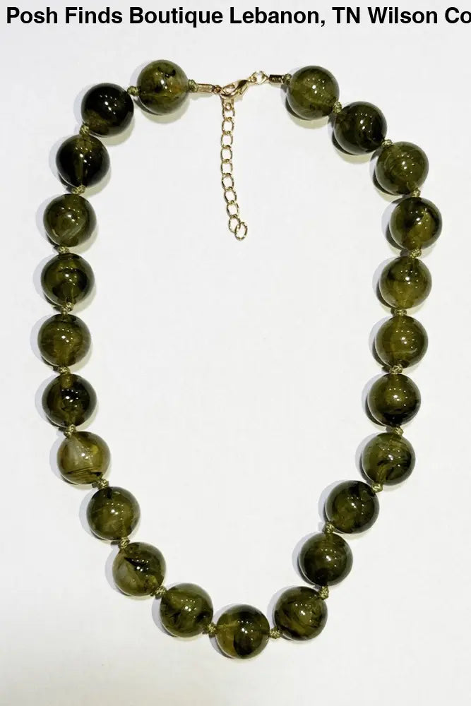 Colorful Resin Bead Necklace - Accessories
