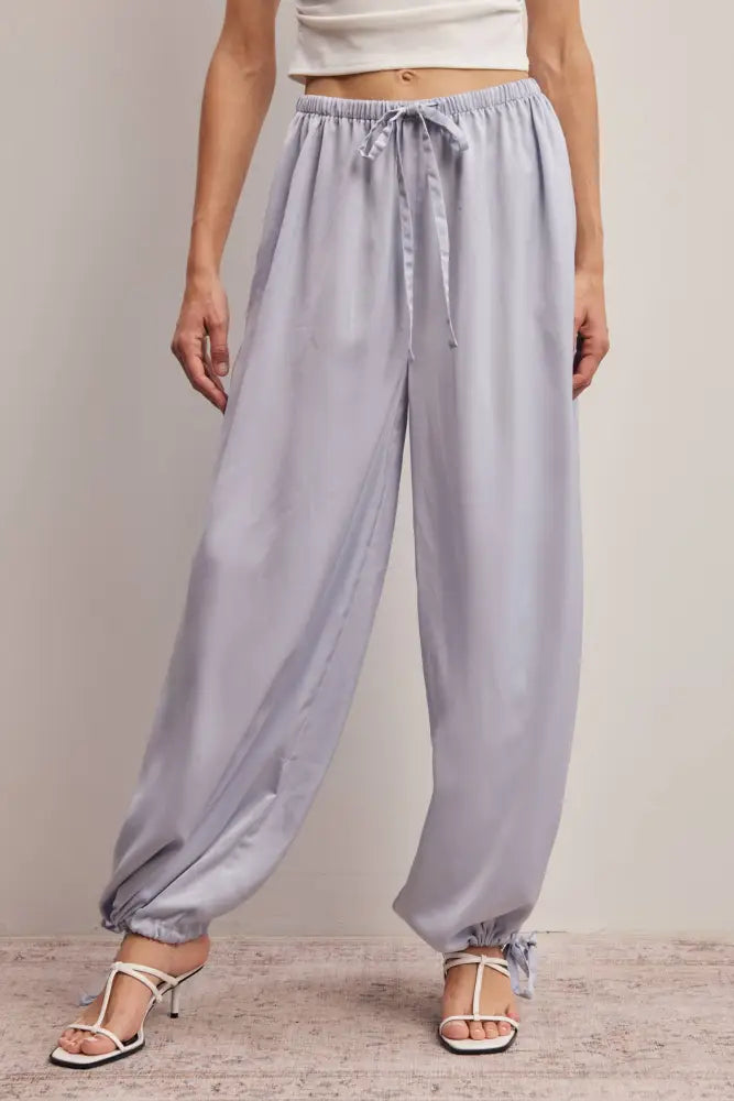 Convertible Wide Leg Tie Hem Pants FP0022: Burgundy / Contemporary / S