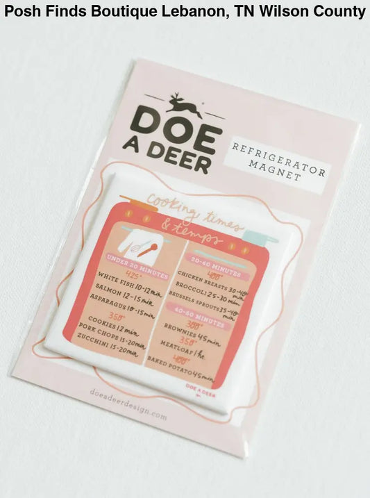 Cooking Times & Temps Magnet - Posh Finds