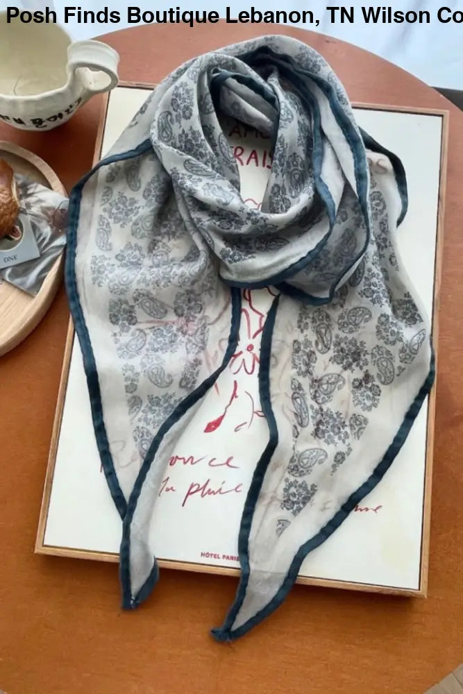Cotton Linen Paisley Casual Twill Scarf - Accessories