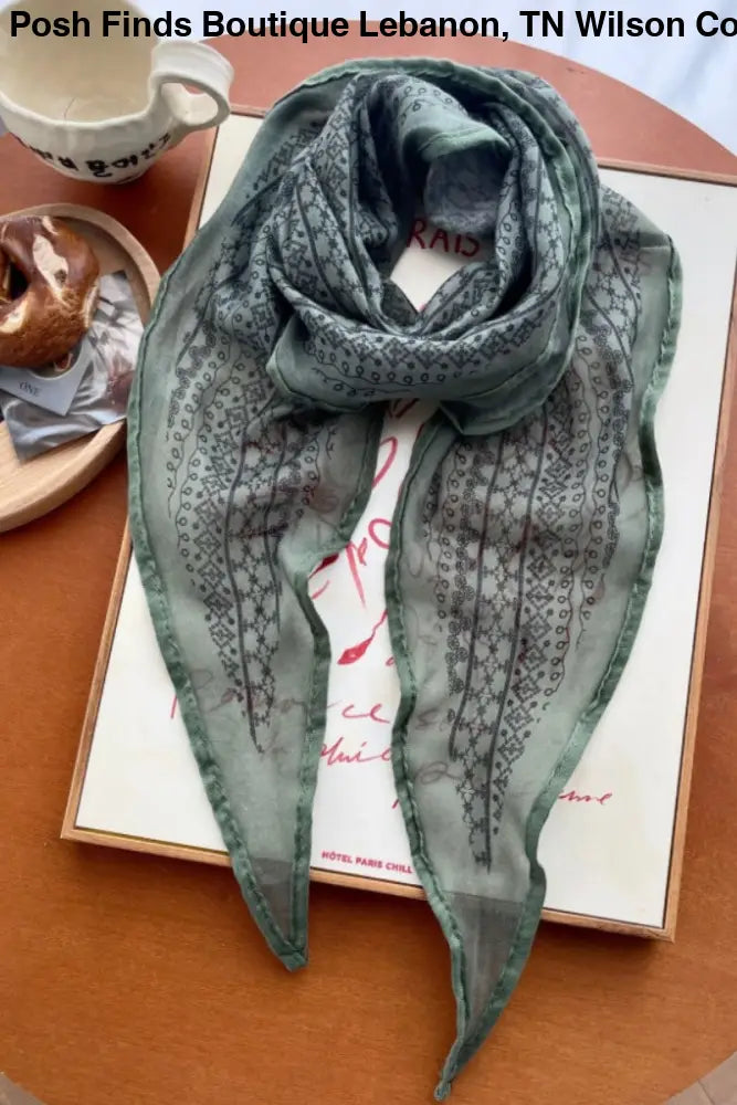 Cotton Linen Paisley Casual Twill Scarf - Accessories