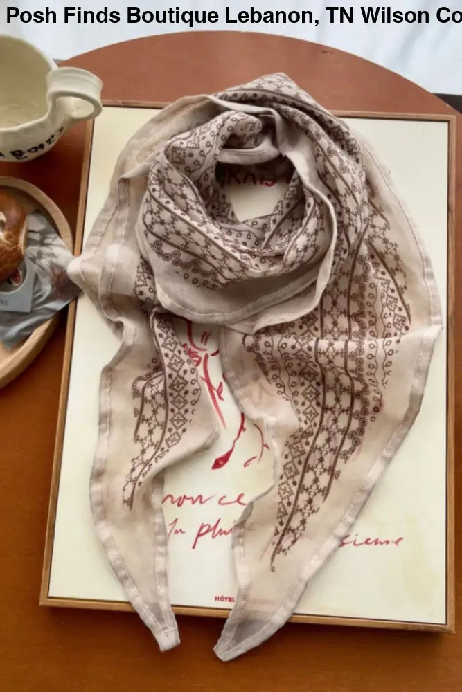 Cotton Linen Paisley Casual Twill Scarf - Accessories