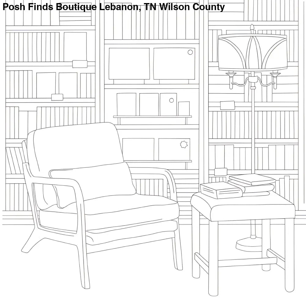 Cozy Bookshops: Colouring Book - Posh Finds