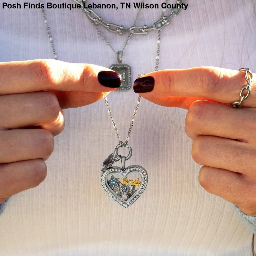 Crystal Heart Living Locket - Posh Finds