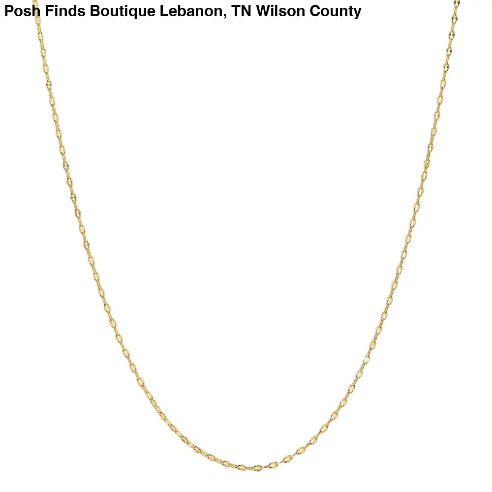 Dainty Faceted Cable Chain: Gold / 16-19" - Posh Finds