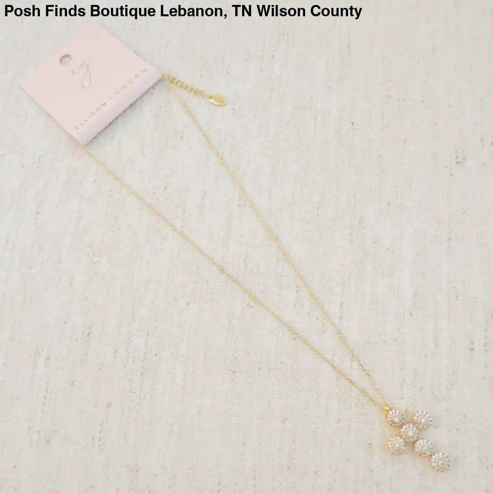 Dainty Sparkle Cross Necklace - Posh Finds