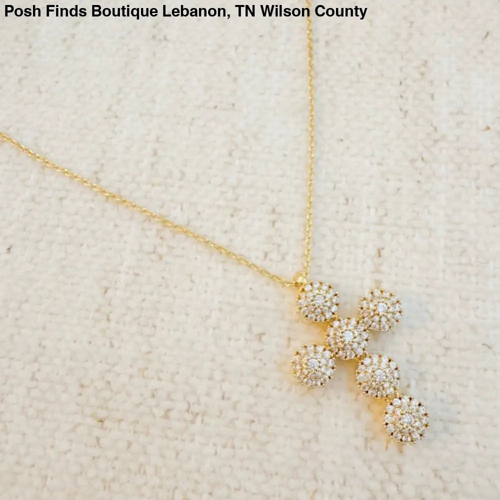 Dainty Sparkle Cross Necklace - Posh Finds