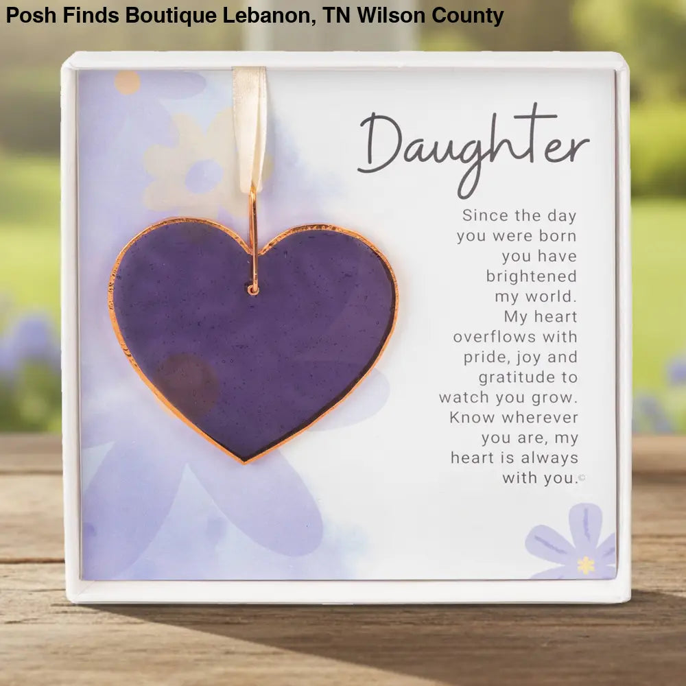 Daughter Keepsake Gift – Handmade Stained Glass Heart - Gifts