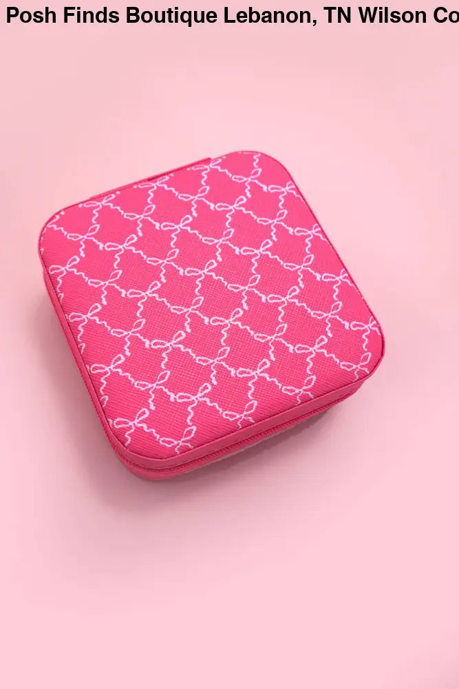 DESIGNED JEWELRY ORGANIZER TRAVEL BOX CASE FLOWER OFF WHITE - Posh Finds