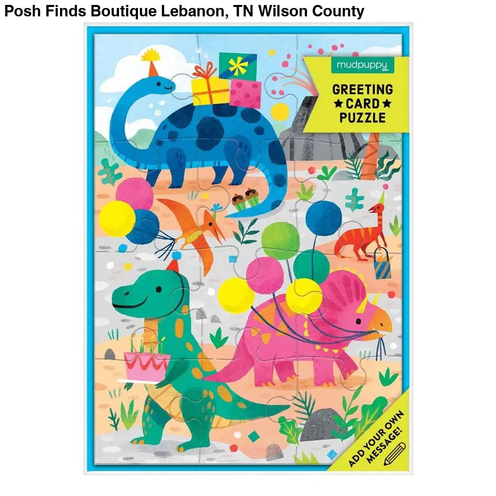 Dino Party Greeting Card Puzzle