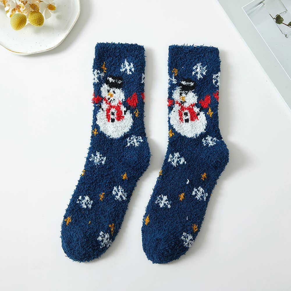 Christmas Pattern Fuzzy Socks