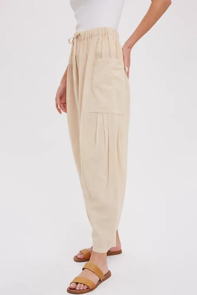 EFFORTLESS HAREM PANTS: MOCHA / L