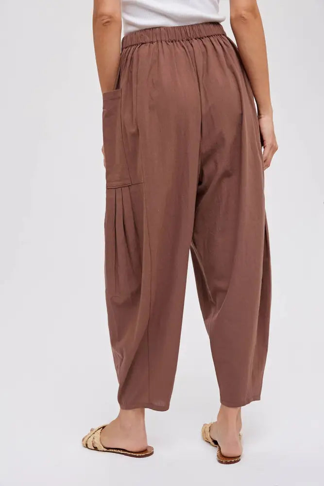 EFFORTLESS HAREM PANTS: OLIVE / M
