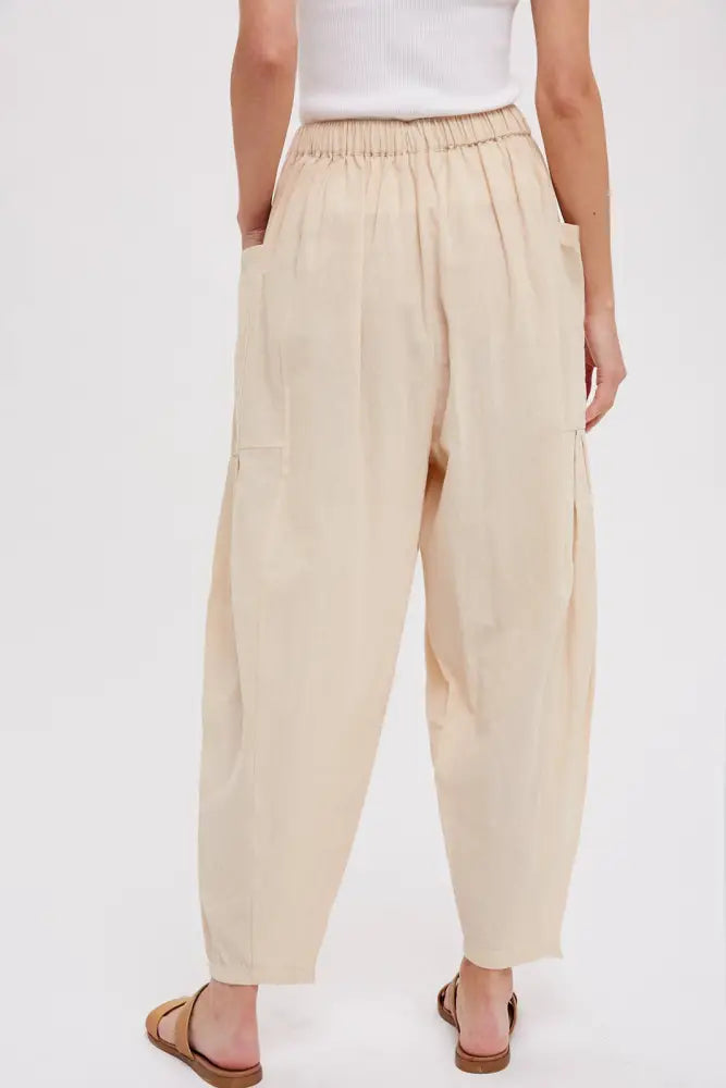 EFFORTLESS HAREM PANTS: OLIVE / S