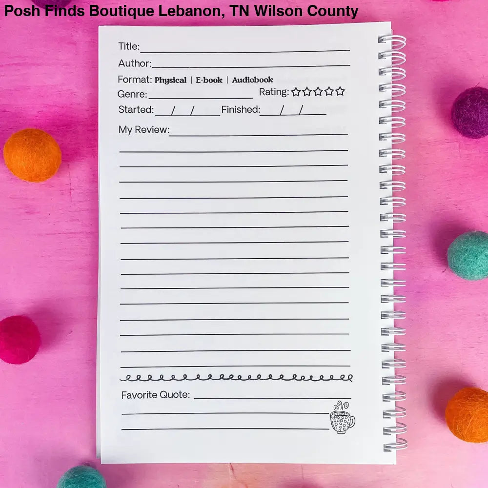 Floral Book Review Journal - Posh Finds