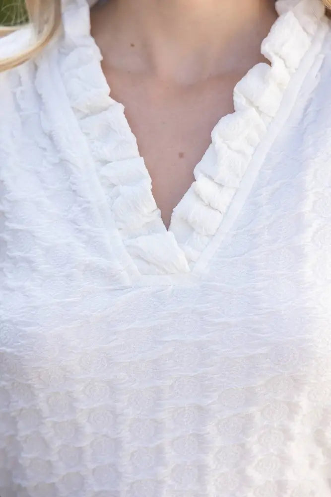 Floral Burn Out Organza Puff Sleeve Top: Yellow - Posh Finds