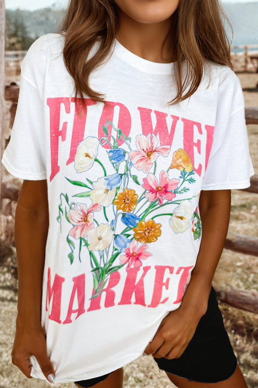 FLOWER MARKET Graphic T Shirt - Posh Finds