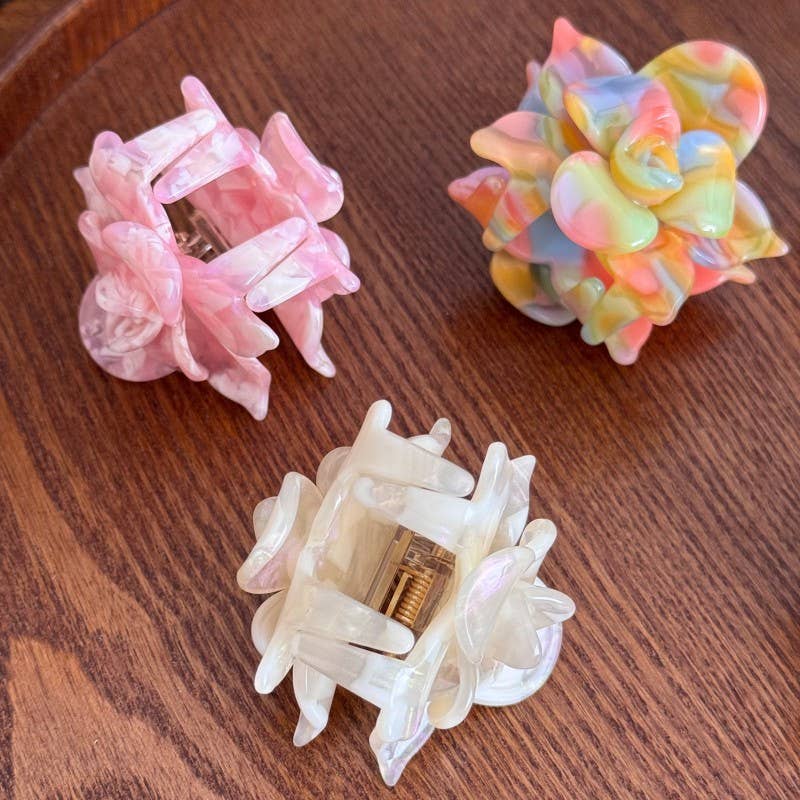FLOWER POP COLOR HAIR CLAW CLIPS - Posh Finds