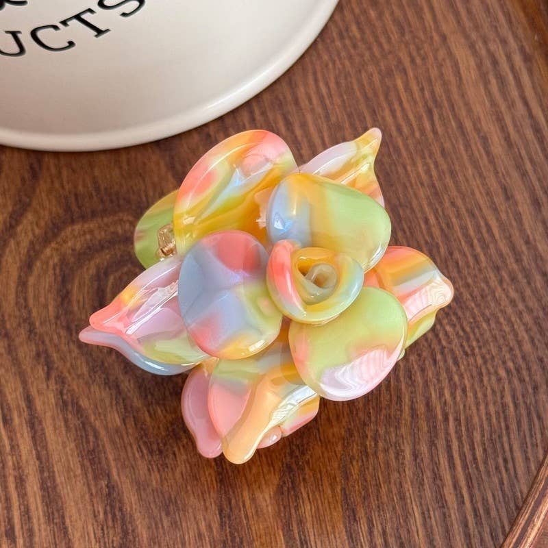 FLOWER POP COLOR HAIR CLAW CLIPS - Posh Finds