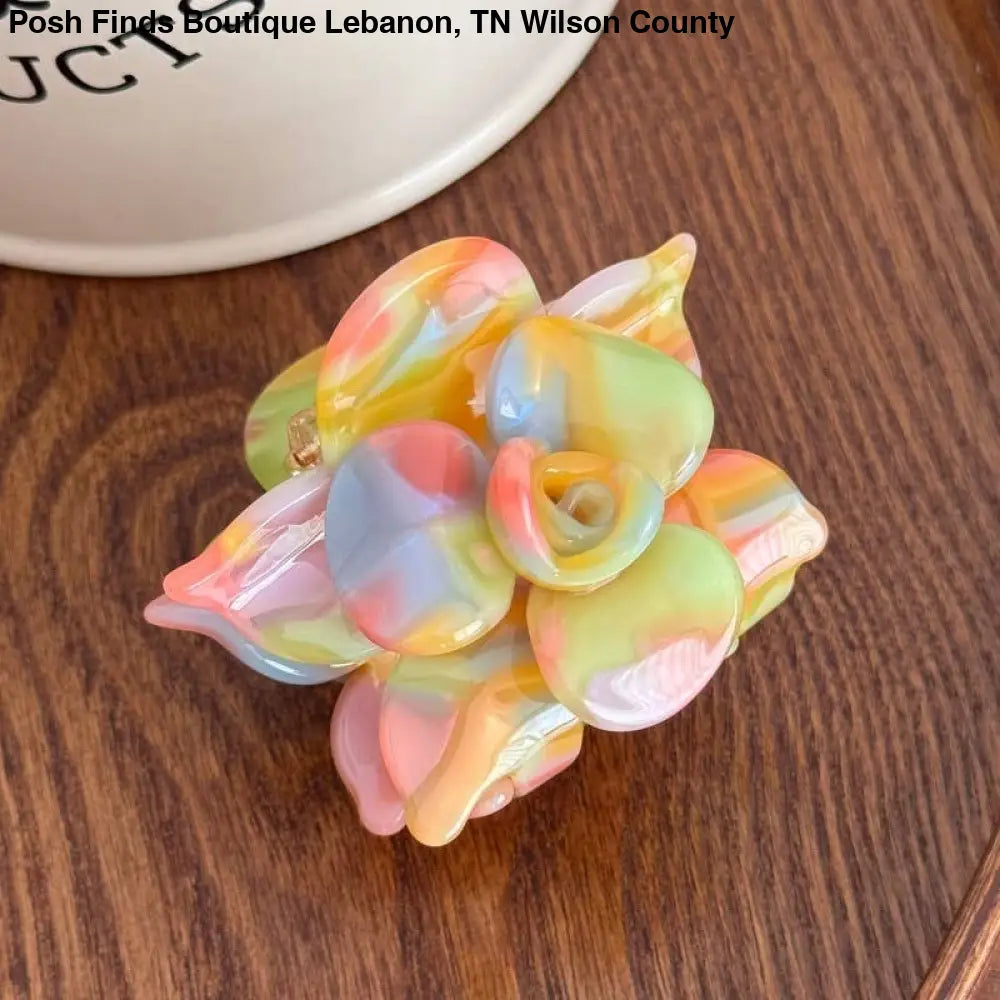 FLOWER POP COLOR HAIR CLAW CLIPS - Posh Finds