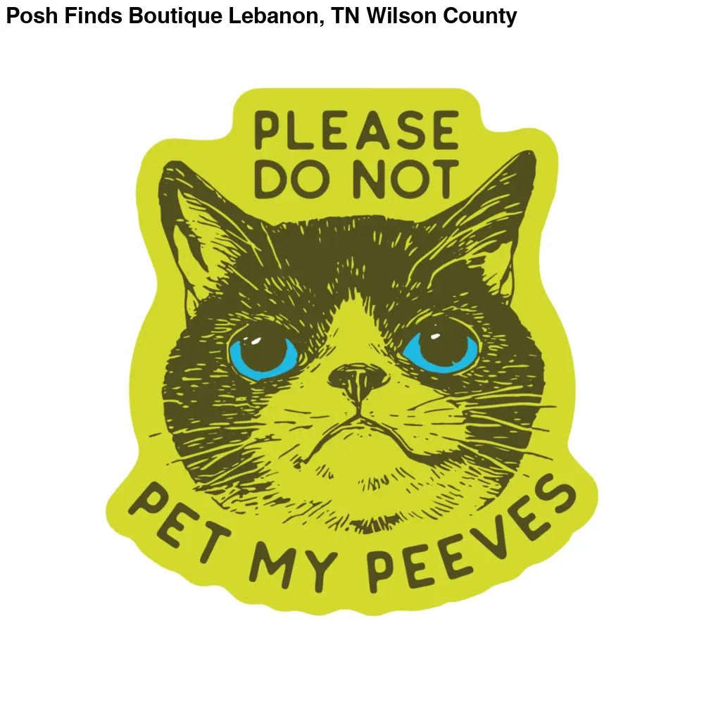 Funny Kitty Cat Goofy Humor High Quality Vinyl Sticker - Posh Finds