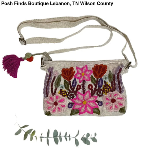 Garden Hand Embroidered Crossbody Bag - Posh Finds