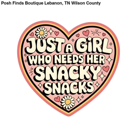 Girl Snack Self Care Funny Cute High Quality Vinyl Sticker - Posh Finds