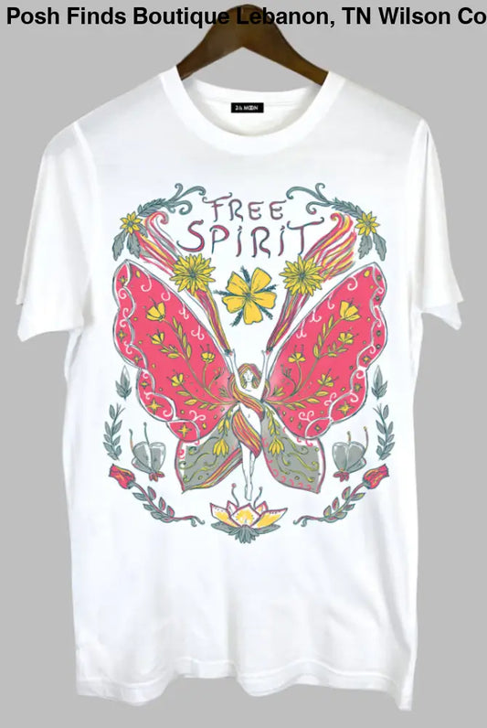 Giving Butterfly Free Spirit Graphic Tee - Posh Finds