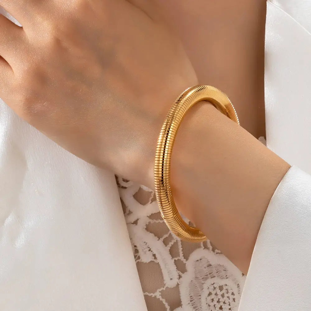 Gold-Tone Flexible Coil Bangle | 80B1714: GOLD