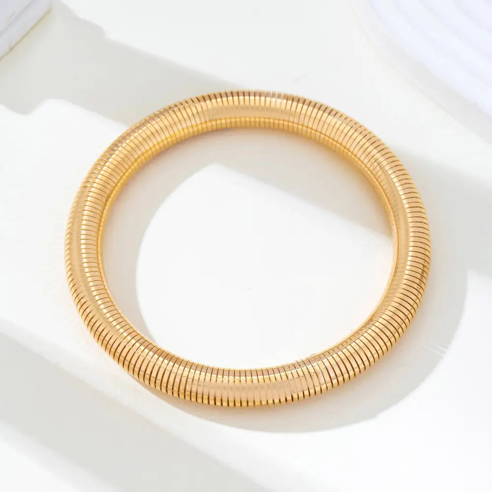 Gold-Tone Flexible Coil Bangle | 80B1714: GOLD