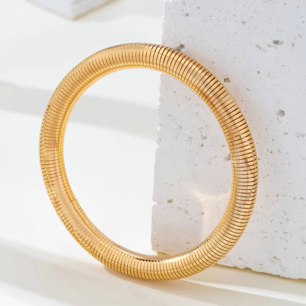 Gold-Tone Flexible Coil Bangle | 80B1714: GOLD