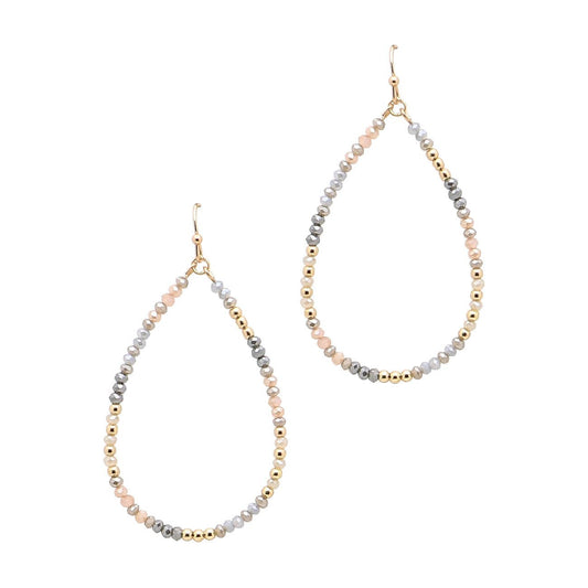 Grey Multi Crystal Teardrop 2" Earring - Posh Finds