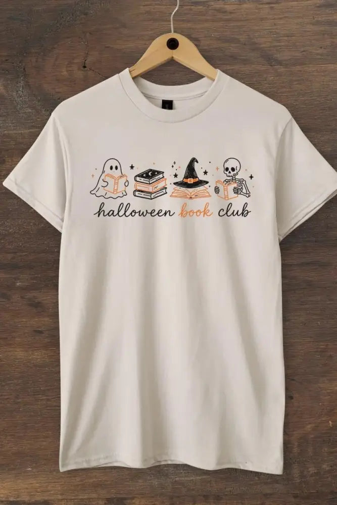 Halloween Book Club Graphic Tee - Ice Grey - Women > Tops