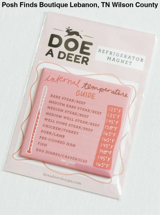 Internal Temperature Guide Magnet - Posh Finds