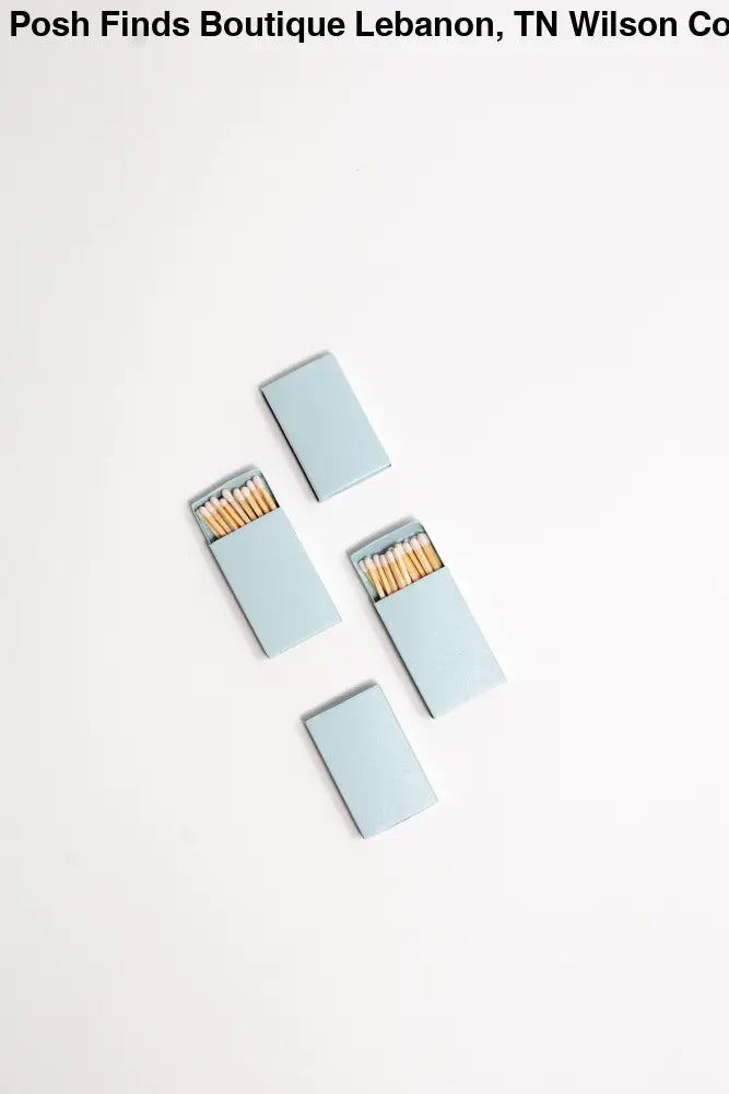 Iridescent Color Matchbox with White Matchsticks: Iridescent Mint - Posh Finds
