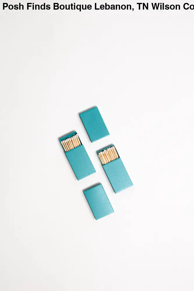 Iridescent Color Matchbox with White Matchsticks: Iridescent Mint - Posh Finds
