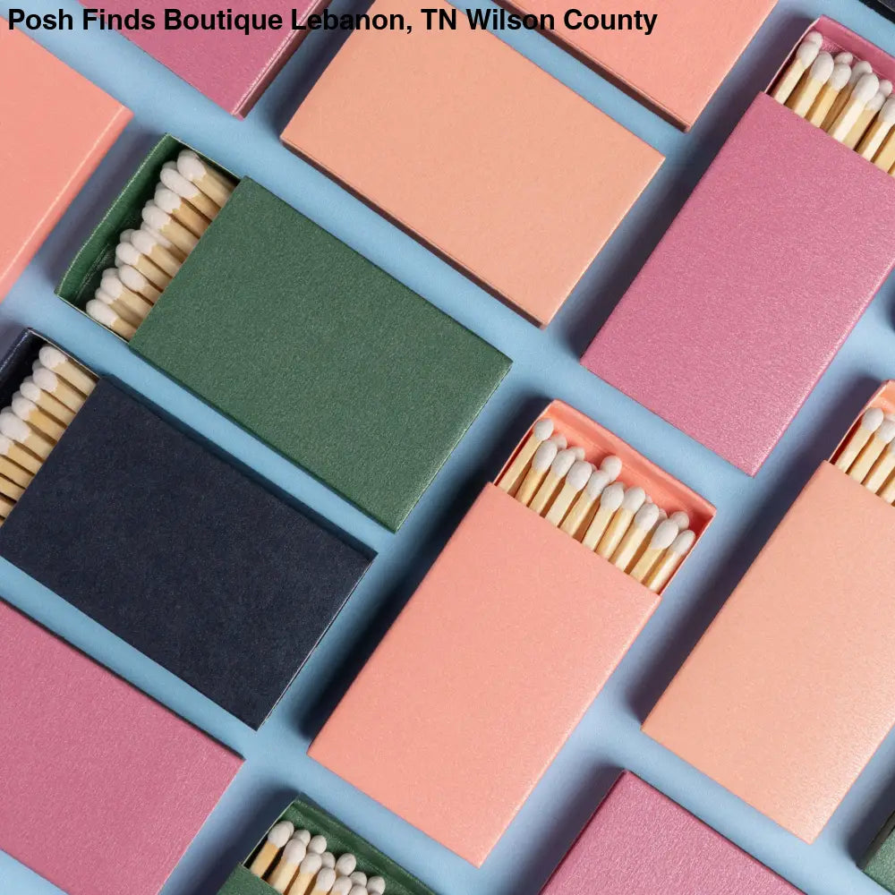Iridescent Color Matchbox with White Matchsticks: Iridescent Mint - Posh Finds