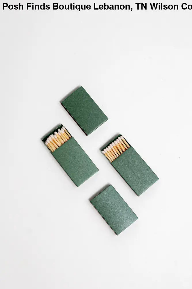 Iridescent Color Matchbox with White Matchsticks: Iridescent Mint - Posh Finds
