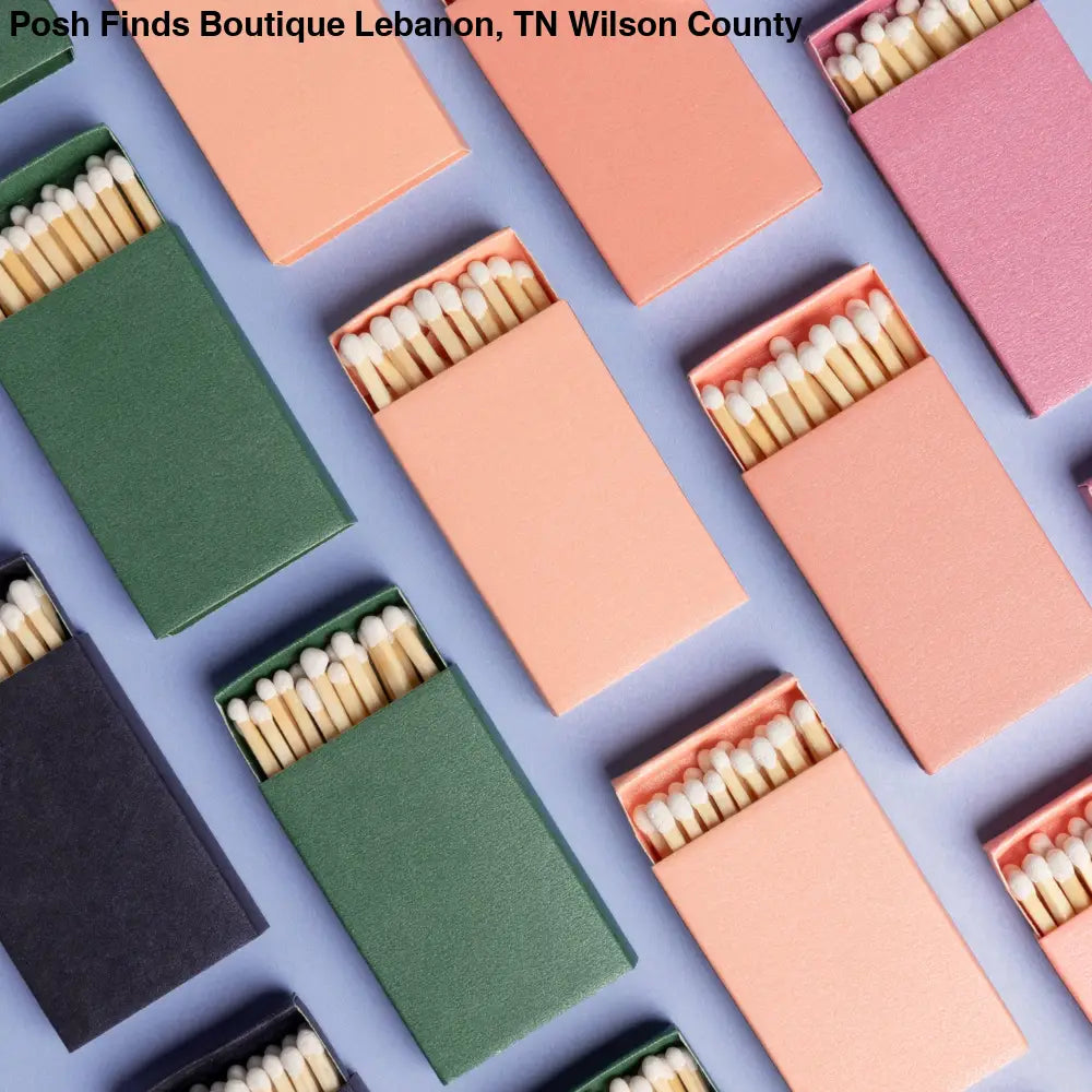 Iridescent Color Matchbox with White Matchsticks: Iridescent Mint - Posh Finds