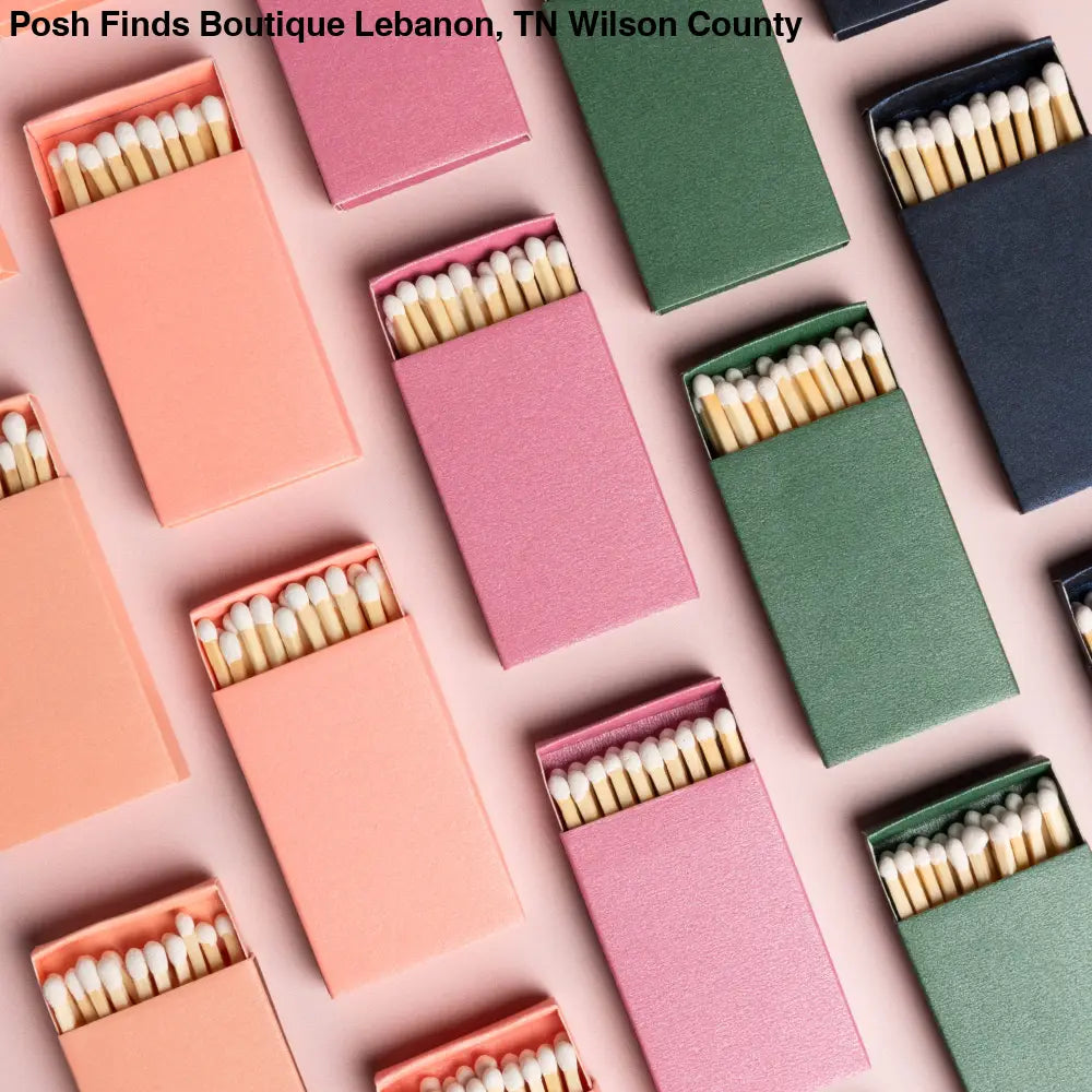 Iridescent Color Matchbox with White Matchsticks: Iridescent Mint - Posh Finds