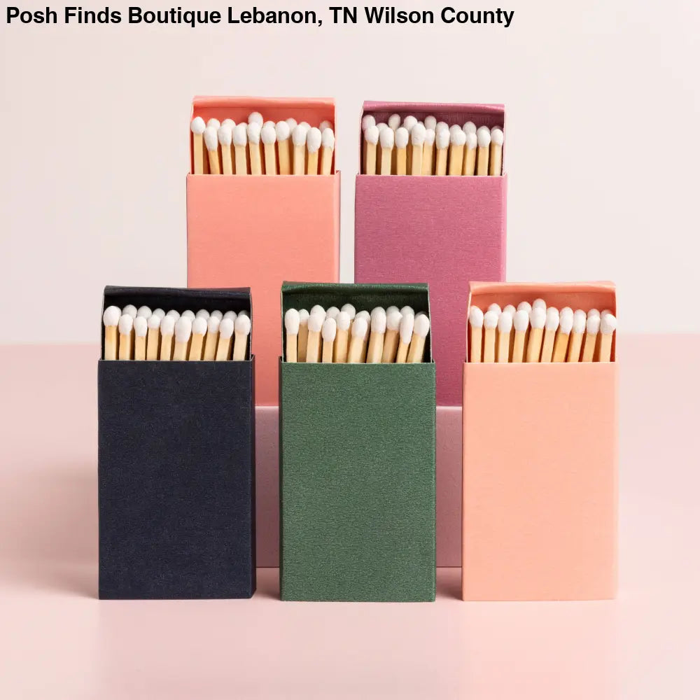 Iridescent Color Matchbox with White Matchsticks: Iridescent Mint - Posh Finds