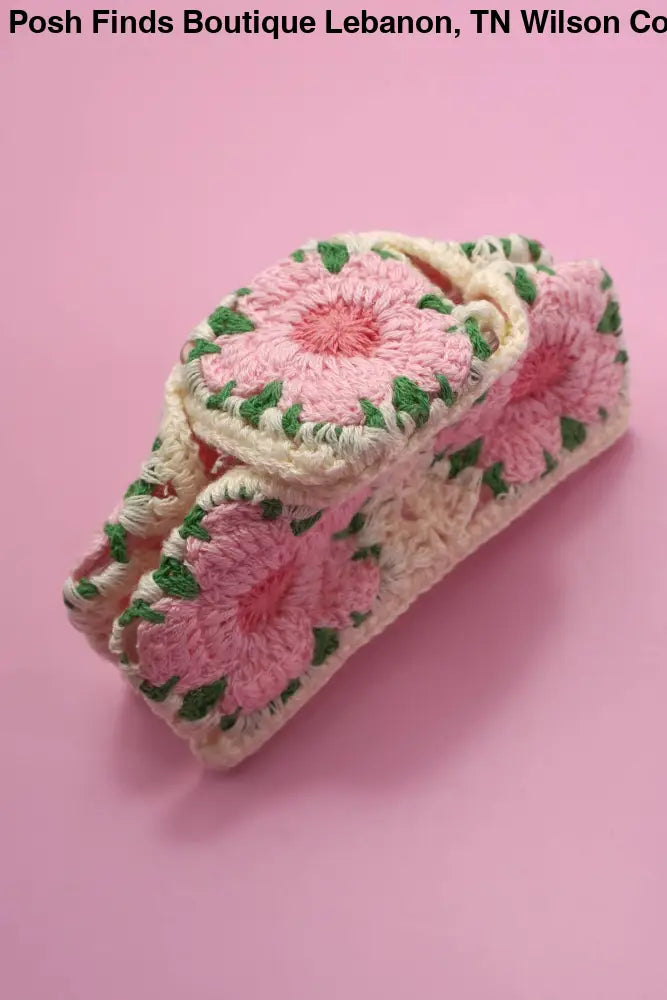 JUMBO HANDMADE CROCHET FLORAL HAIR CLAW CLIPS - Posh Finds