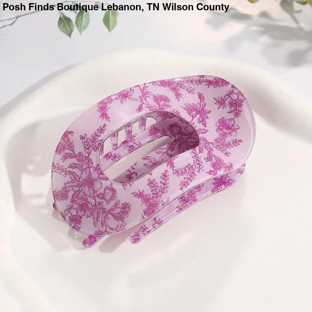 Jumbo Lay Flat Oval Hair Claw Clips - Posh Finds